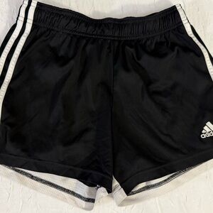 Adidas Women's Black and White Athletic Shorts